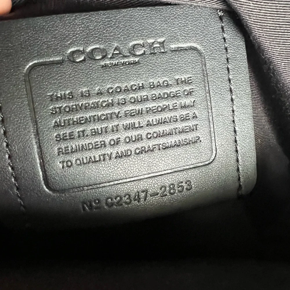 Coach Black and Gray Signature Backpack